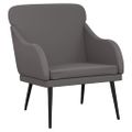 vidaXL Kreslo sivé 63x76x80 cm umelá koža