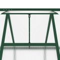 vidaXL Skleník so základovým rámom zelený 224x169x202 cm hliník