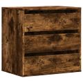 vidaXL Rohová komoda so zásuvkami dymový dub 60x41x58 cm kompoz. drevo