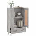 vidaXL Vysoká skrinka sivá sonoma 69,5x31x115 cm kompozitné drevo