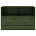vidaXL TV skrinky 2 ks olivovo-zelené 67x39x44 cm oceľ