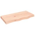 vidaXL Kúpeľňová doska 80x40x(2-6) cm neošetrený masív