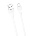 XO kábel NB200 USB - microUSB 1,0m 2,1A biely