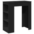 vidaXL Barový stôl a police čierny 95x47x103,5 cm kompozitné drevo