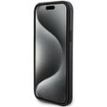 Púzdro Karl Lagerfeld pre iPhone 15 6,1" KLHCP15SSAPKCNPK čierny tvrdý obal Saffiano s držiakom kariet Karl&Choupette Metal Pin