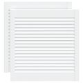 vidaXL Lamelové dvierka na skrinku 2 ks, biele 61,5x59,4 cm, borovica