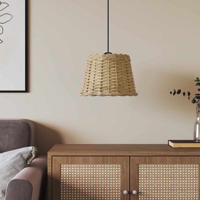 vidaXL Tienidlo na stropnú lampu hnedé Ø30x20 cm prútené