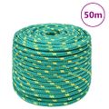 vidaXL Lodné lano zelené 14 mm 50 m polypropylén