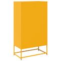 vidaXL Highboard horčicová žltá 68x39x123 cm Oceľ