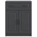 vidaXL Servírovacia skriňa Čierna 66 x 34,5 x 87 cm Kompozitné drevo