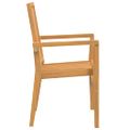 vidaXL Stohovateľné záhradné stoličky 4 ks 56,5x57,5x91 cm masívny tík