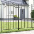 vidaXL Záhradný plot WOERDEN 240 x 215 cm Povrchovo upravená oceľ Sivá