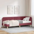 vidaXL Rohový rám postele Víno červené 80 x 200 cm látka