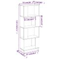 vidaXL Knižnica/deliaca stena biela 51x25x132 cm masívna borovica
