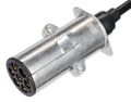 Propojovací spirálový kábel 7pin typ N TRAILER CABLE 13, kovová zástrčka, 24V, 3,5 m SIXTOL