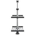 vidaXL Kuchynská polica 50x25x(50-70) cm hliník
