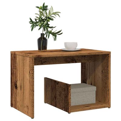 VidaXL Príručný stolík Old Wood 59x36x38 cm Engineered Wood