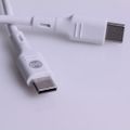 Forever TC-07-30AC PD QC charger 1x USB-C 1x USB 30W white + USB-C - USB-C cable 60W
