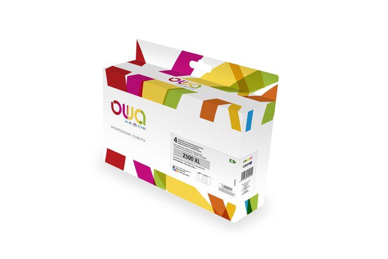 OWA ARMOR ink kompatibilný s Canon PGI2500XL, 4-pack (CMYK), 72ml/3x20ml/2500p/3x1765p