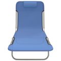 vidaXL Skladacie lehátka 2 ks modré textilén a oceľ