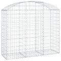 vidaXL Oblúkový gabionový kôš 150x50x120/140cm pozinkované železo