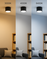 Q-10AD LED Stropné bodové svetlo 3CCT čierne QTEC