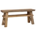 vidaXL lavička Prírodná 100 x 29 x 43,5 cm Husté teakové drevo