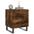 vidaXL Nočné stolíky 2 ks dymový dub 40x35x47,5 cm kompozitné drevo
