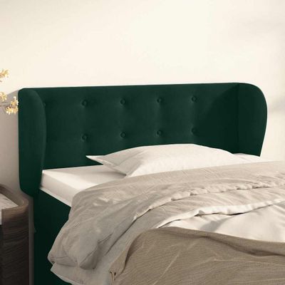 vidaXL Čelo postele so záhybmi tmavozelený 83x23x78/88 cm zamat