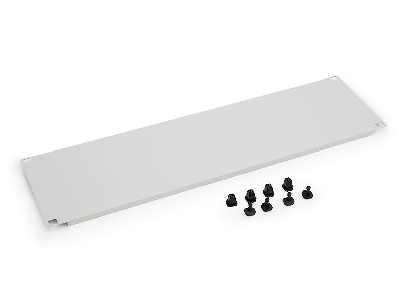 19'' záslepka 2U plastový zámok RAL9005 čierna