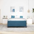 vidaXL Rám postele Tmavomodrá 140 x 200 cm látka