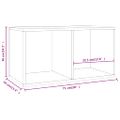 vidaXL Úložný box na vinyly, lesklý biely 71x34x36cm, kompozitné drevo