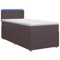 vidaXL Posteľ boxspring s matracom Tmavohnedá 100 x 200 cm Látka