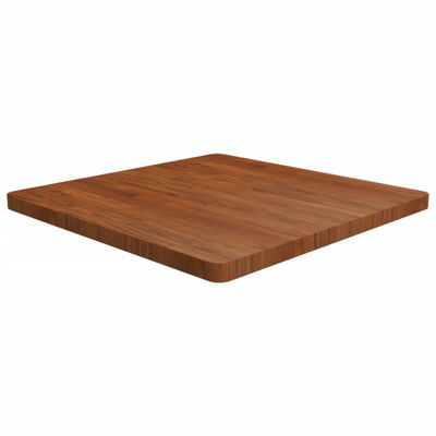 vidaXL Štvorcová stolová doska Tmavohnedá 80x80x4 cm lakovaný dub