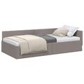 vidaXL Rohový rám postele Sivohnedá 80 cm x 200 cm látka