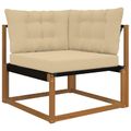 vidaXL Vankúš na vonkajšiu pohovku Polyester Béžová 68,5 x 68,5 cm