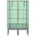 vidaXL Záhon s krytom na skleník ratanový vzhľad 80x40x140 cm