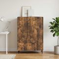 vidaXL Servírovacia skriňa Dymový dub 66 x 34,5 x 97 cm