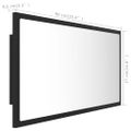vidaXL LED kúpeľňové zrkadlo sivé 90x8,5x37 cm akryl