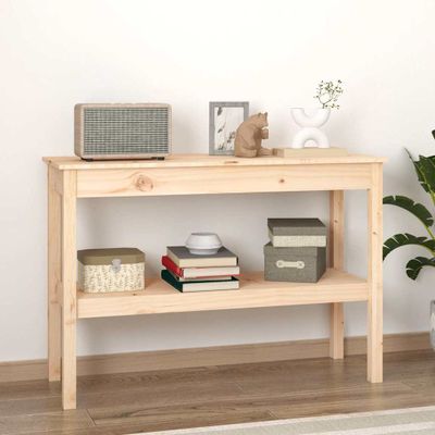 vidaXL Konzolový stolík 110x40x75 cm masívne borovicové drevo