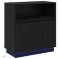 vidaXL LED komoda Čierny dub 71 x 34,5 x 75 cm Kompozitné drevo