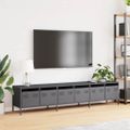 vidaXL TV skrinka antracit 202x39x43,5 cm oceľ valcovaná za studena