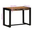vidaXL Lavica viacfarebná 60x35x45 cm masívne recyklované drevo