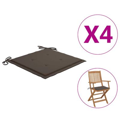vidaXL Podložky na záhradné stoličky 4 ks 40x40x4 cm, oxfordská látka