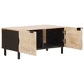 vidaXL Konferenčný stolík Biela 80 x 50 x 40 cm Masívne mango drevo