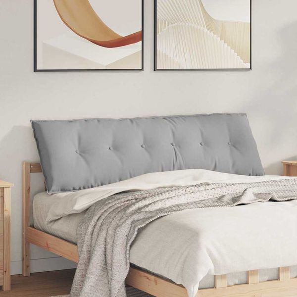 vidaXL Poduška na chrbát Oblá šedá 160 x 19 x 50 cm látka