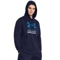 Mikina Rival Terry Graphic Hood Blue - Under Armour, veľkosť S, veľkosť oblečenia S