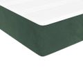 vidaXL Matrac s taštičkovými pružinami stredná tvrdosť tmavozelený 100x200x20 cm zamat