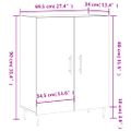 vidaXL Komoda lesklá biela 69,5x34x90 cm spracované drevo