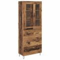 vidaXL Highboard Staré drevo 69,5 x 34 x 90 cm Kompozitné drevo